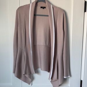 Elegant Pink/mauve Open Front Cardigan L